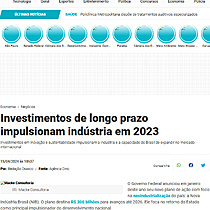 Investimentos de longo prazo impulsionam indstria em 2023